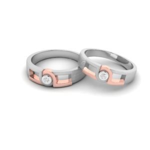 Fusion Platinum and 18K Gold Engagement Rings with Diamonds