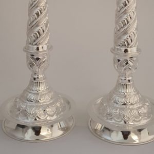 Handcrafted Silver kuthuvilaku (563 Gms) in 925 silver for pooja