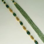 Emerald Bead Necklace (30.930 Gms) set in 22K Yellow Gold