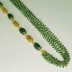 Emerald Bead Necklace (30.930 Gms) set in 22K Yellow Gold