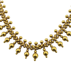 Handmade 22K Plain Gold Necklace Set (29.700 grams) for Women