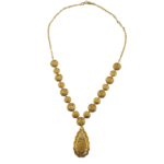 22K Plain Gold Necklace Set (27.000 grams) for Women