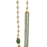 Emerald and Pearl Necklace 22K yellow Gold (12.050 grams)