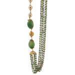 Emerald and Pearl Necklace 22K yellow Gold (12.050 grams)