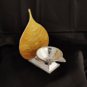 Silver Diya (24 Gms) for Silver Gifts - Yellow