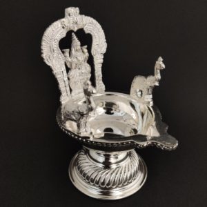 Exclusive Silver Kamakshi Lamp (340 Gms)