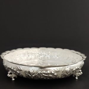 Handcrafted Silver Pooja Plate (303 Gms)