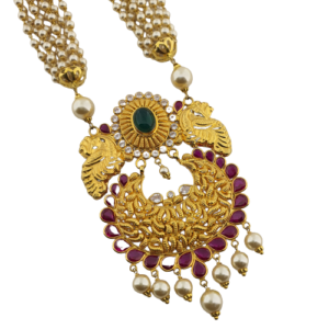 Handcrafted Navratna Tops in 916 Gold with Natural Diamond