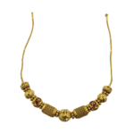 22K Plain Gold Handmade Necklace Set (32.600 Grams) for Women