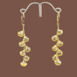 Citrine Earrings In 18K Yellow Gold (1.910 Grams) | Citrine Hoops