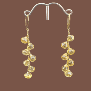 Opal Gemstone Earrings In 18K Gold (1.320 Grams)|Push Back Screw