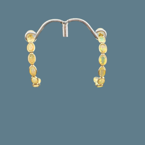 Citrine Earrings In 18K Yellow Gold (1.910 Grams) | Citrine Hoops