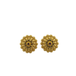 22K Plain Yellow Gold Stud Earrings (4.160 Grams)