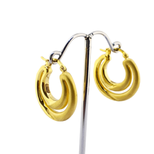 Stylish 22K Plain Gold Bali  Earrings ( 5.270 Grams)