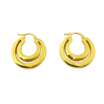 Stylish 22K Plain Gold Bali  Earrings ( 5.270 Grams)