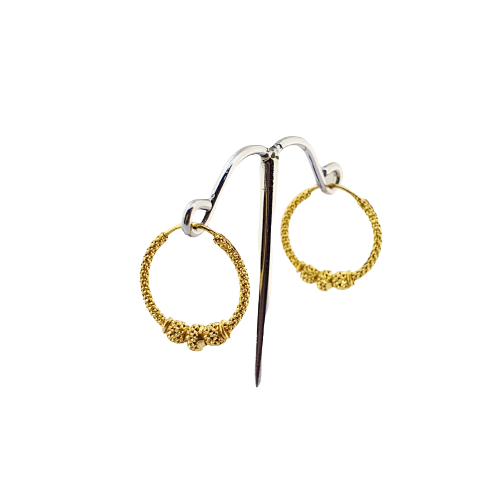 Lightweight 22K Plain Gold Bali  Earrings ( 2.210 Grams)