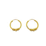 Lightweight 22K Plain Gold Bali  Earrings ( 2.210 Grams)