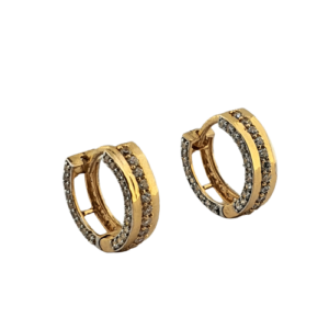 22KT Plain Gold Bali Earrings ( 3.540 Grams)