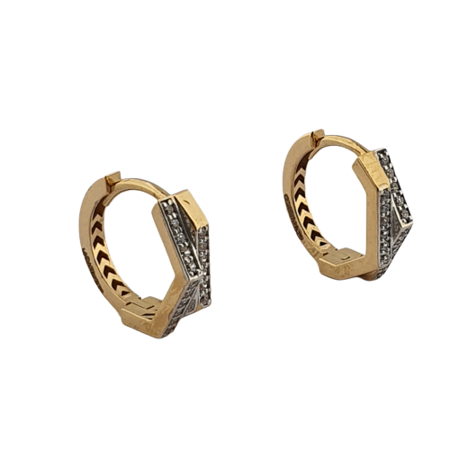 22K Plain Gold Bali Earrings (3.490 Grams) for Women