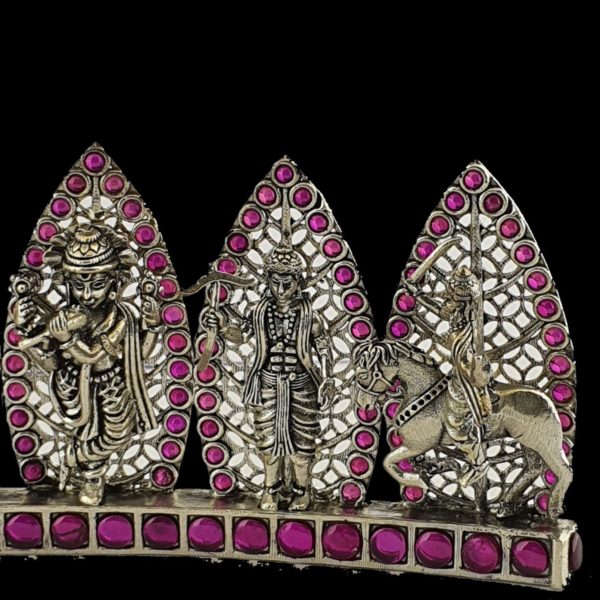 925 Silver Dashavatar Idols With Antique Finish and  Stones