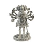 Sterling Silver 3D Panchamukhi Hanuman Idol (32.500gms)