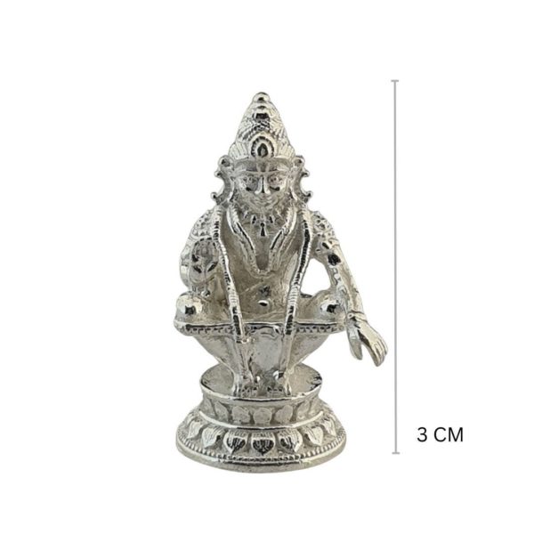 925 Handcrafted Sterling Silver Lord Ayyappa Idol (14gms)