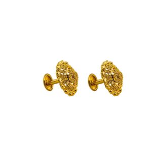 22K Plain Yellow Gold Stud Earrings (4.430 Grams)