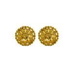 22K Plain Yellow Gold Stud Earrings (3.660 Grams)