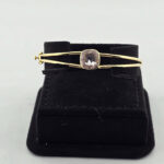 18 kt Yellow Gold Bracelet Embedded with Rose Quartz